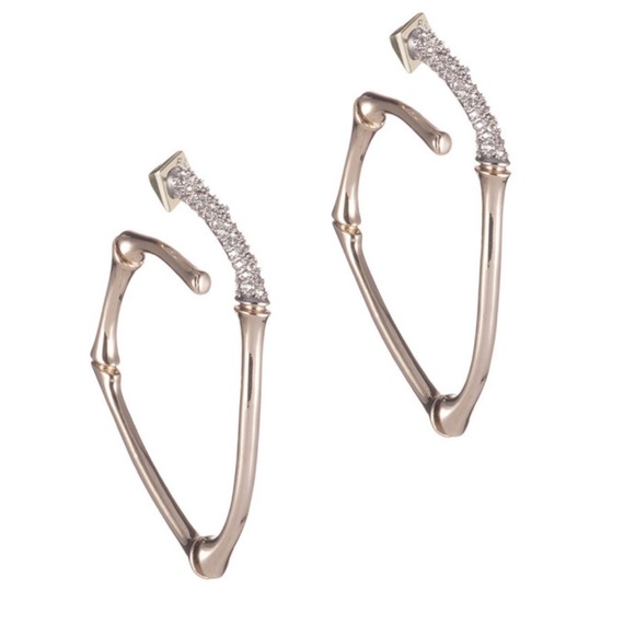Alexis Bittar Jewelry - ALEXIS BITTAR Crystal Encrusted Bamboo Earrings